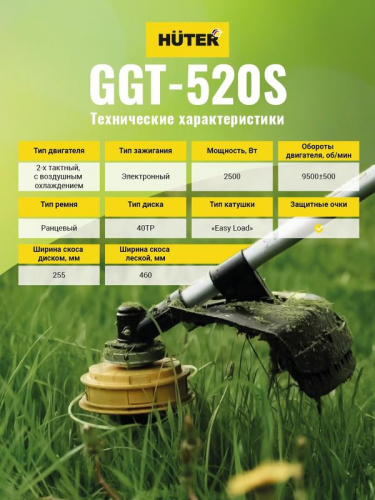 70/2/33 Триммер бензиновый GGT-520S HUTER  фото 6