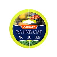 805201017 Леска Roundline D2.4мм L15м 240-15-1 на пластиковой обойме блистерн. тип круглая желт. PATRIOT 