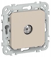 FI-A13-O-K88 Розетка телевизионная оконечная СП FLITE РТВм-1-1-1-ФлЛ тип M экранир. механизм льняной IEK 