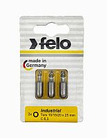 02693116 Бита TX10/TX15/TX20 25мм Industrial (блист.3шт) FELO 
