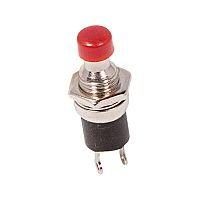 36-3310 Выключатель-кнопка металл 220В 2А (2с) OFF-(ON) d7.2 красн. Micro (RWD-301 PBS-10B) Rexant 