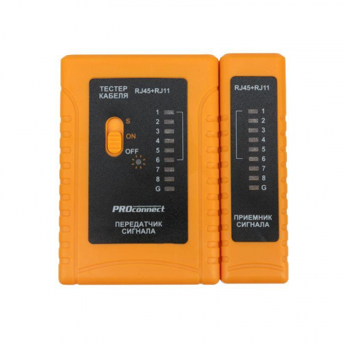 12-1006-4 Тестер кабеля RJ45+RJ11 HT-C004 PROCONNECT  фото 4