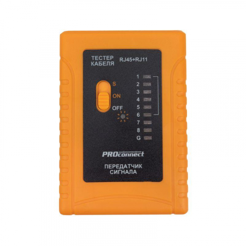 12-1006-4 Тестер кабеля RJ45+RJ11 HT-C004 PROCONNECT  фото 6