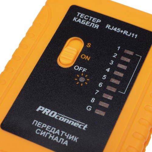12-1006-4 Тестер кабеля RJ45+RJ11 HT-C004 PROCONNECT  фото 7