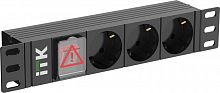 PH12-3D3-P Блок розеток 3-м PDU немец. станд. LED 1U вх. С14 10" ITK 