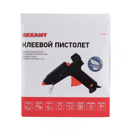 12-0111 Пистолет клеевой 60Вт большой (в кейсе) REXANT  фото 6