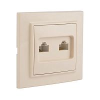 ERK02-035-20 Розетка компьютерная 2-м СП Минск RJ45 беж. EKF 