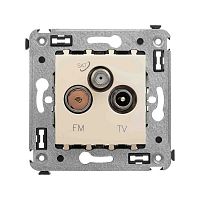 4405533 Розетка телевизионная TV/FM/SAT СП Avanti "Ванильная дымка" DKC 