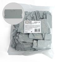 39984 LD560-1-40 Торцевая заглушка для ЗНИ LD552 4 мм²  (JXB ST 4), серый STEKKER 