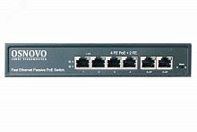 SW-20600/A(80W) Коммутатор неуправляемый 6 портов RJ4510 100 Мб/с PoE 80Вт SC&T  00013428