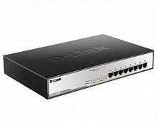 DGS-1008MP/B1A Коммутатор неуправляемый 8 портов RJ45/SFP 10 100 1000 Мб/с PoE 125Вт D-Link 