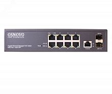 SW-80802/L(150W) Коммутатор управляемый L2 8 портов RJ45/SFP 10 100 1000 Мб/сPoE 150Вт SC&T  00013595
