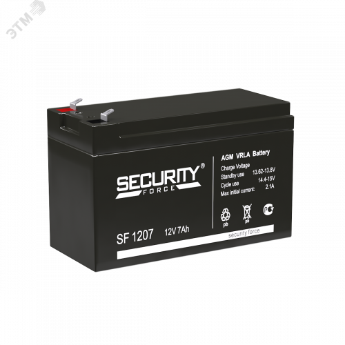 SF 1207 Аккумулятор SF 12В 7Ач Security Force  4614030010005