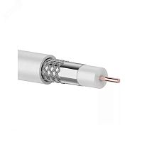 01-2201 Кабель коаксиальный RG-6U 75 Ом CCS/Al/Al 64% INDOOR белый 100 м REXANT 