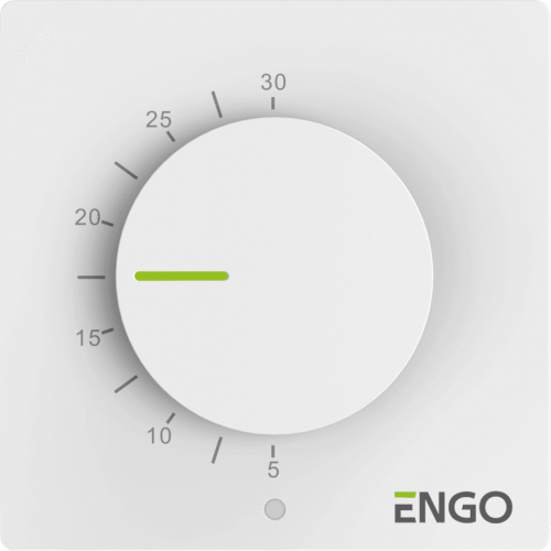 ESIMPLE-230W Терморегулятор непрограммируемый, 230 В, белый накладной ENGO 