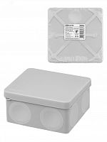 SQ1401-2513 Распаячная коробка двухкомпонентная ОП 100х100х50 мм IP66 8 вх. серая инд. штрихкод TDM TDM ELECTRIC 
