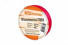 SQ0526-0013 Изолента ПВХ 0,13*15мм Красная 20м TDM TDM ELECTRIC 