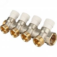 SMB 6851 343404 Коллектор распределительный 3/4', 4 отвода 3/4'ЕК STOUT  RG008S37S5IFP8