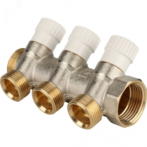 SMB 6851 013403 Коллектор распределительный 1', 3 отвода 3/4'ЕК STOUT  RG008S37S94CA8