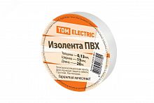 SQ0526-0011 Изолента ПВХ 0,13*15мм Белая 20м TDM TDM ELECTRIC 