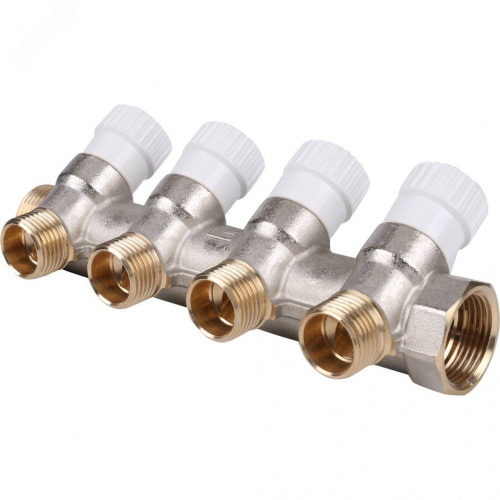 SMB 6851 341204 Коллектор распределительный 3/4', 4 отвода 1/2' STOUT  RG008SFVPM6IB3