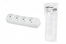 SQ1806-0419 Колодка розеточная 4 гнезда 2П б/з 10А 250В белая серии Народная