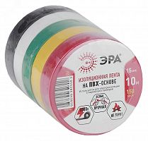 C0038781 Изолента ПВХ 15мм*10м 5шт = 5 цветов (5/500/16000)только упаковками по 5 штук