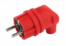 Б0044549 Вилка каучуковая с/з 90град 16A IP44 красная V9-RED-IP44 