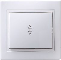 EVK12-K01-10-DM KVARTA Выключатель 1-клавишный проходной 10А ВСп10-1-0-КБ белый GENERICA
