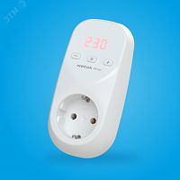 PR red Реле напряжения розеточное, 16А, красная индикация WELROK 4660251140229