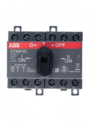 1SCA104913R1001 Рубильник реверсивный OT40F3C 40А (23А AC23) ABB  фото 4