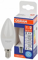 4099854186271 Лампа светодиодная свеча LED 7Вт Е14 4000К 600Лм 170-250В (замена 60Вт) OSRAM *