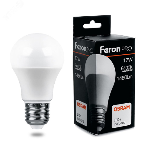 LB-1017 38040 Лампа светодиодная LED 17вт Е27 дневной .PRO FERON 