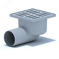 TA5104 Трап горизонтальный выпуск 50 пластиковая решетка 10х10см АНИ пласт 