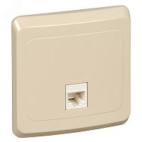 KOMC-001K Розетка компьютерная 1-м СП Этюд RJ45 кат.5E крем. SE 