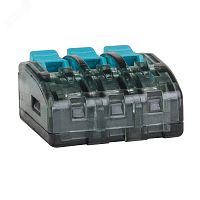 351067 Клемма строительно-монтажная OptiKit СМК 221-413 с рычагом 3 отверстия 0.2-2.5(4.0)кв.мм КЭАЗ 