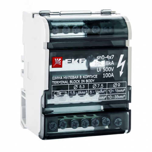 sn0-4x7 Шина нулевая в корпусе 4х7 EKF 