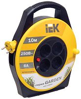 WKP23-06-04-10 Удлинитель на катушке 4х10м без заземл. 6А IP20 Garden УК10 2х0.75 термозащита IEK 