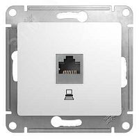 GSL000181K Розетка компьютерная 1-м СП Glossa RJ45 кат.5E механизм бел. SE 