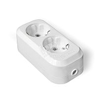 E302 Колодка удлинителя 2-м с заземл. АБС-пластик UNIVersal 