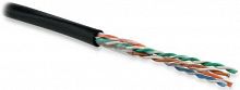 49118 Кабель витая пара U/UTP кат.5E 4х2х24AWG solid PE Outdoor UUTP4-C5E-S24-OUT-PE-BK-500 черн. (м) Hyperline 
