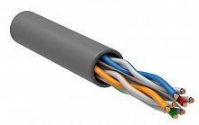 LC1-C604-121 Кабель витая пара U/UTP кат.6 4х2х23AWG solid CU LSZH сер. (м) ITK 