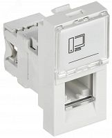 CKK-40D-RI1-K01 Розетка компьютерная 1-м 1мод. RJ45 кат.5E UTP механизм PRIMER IEK 
