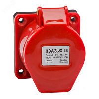 222758 Розетка фланцевая 314 16А 380AC 3P+PE 6ч IP44 КЭАЗ 