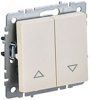 BR-V15-0-10-K10 Выключатель жалюзи СП BRITE ВС10-1-5-БрКр 10А механизм беж. IEK 