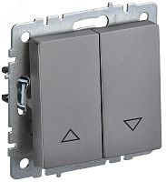 BR-V15-0-10-K46 Выключатель жалюзи СП BRITE ВС10-1-5-БрС 10А механизм сталь IEK 