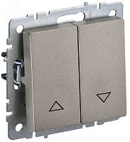BR-V15-0-10-K37 Выключатель жалюзи СП BRITE ВС10-1-5-БрШ 10А механизм шампань IEK 