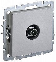 BR-A10-P-K47 Розетка телевизионная проходная TV СП Brite РТВ10-0-БрА механизм алюм. IEK 