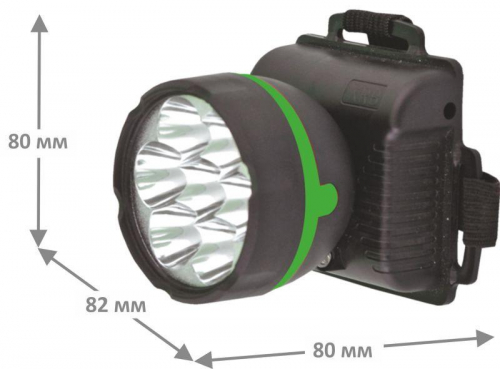 11782 Фонарь налобный 909LED7 (7LED 1 режим; 3хR6 черн.) Ultraflash  фото 7