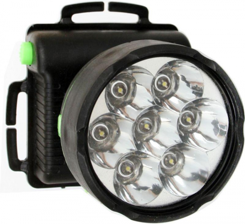 11782 Фонарь налобный 909LED7 (7LED 1 режим; 3хR6 черн.) Ultraflash  фото 8